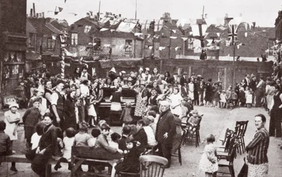 Fête de rue pour le jubilé, 1935